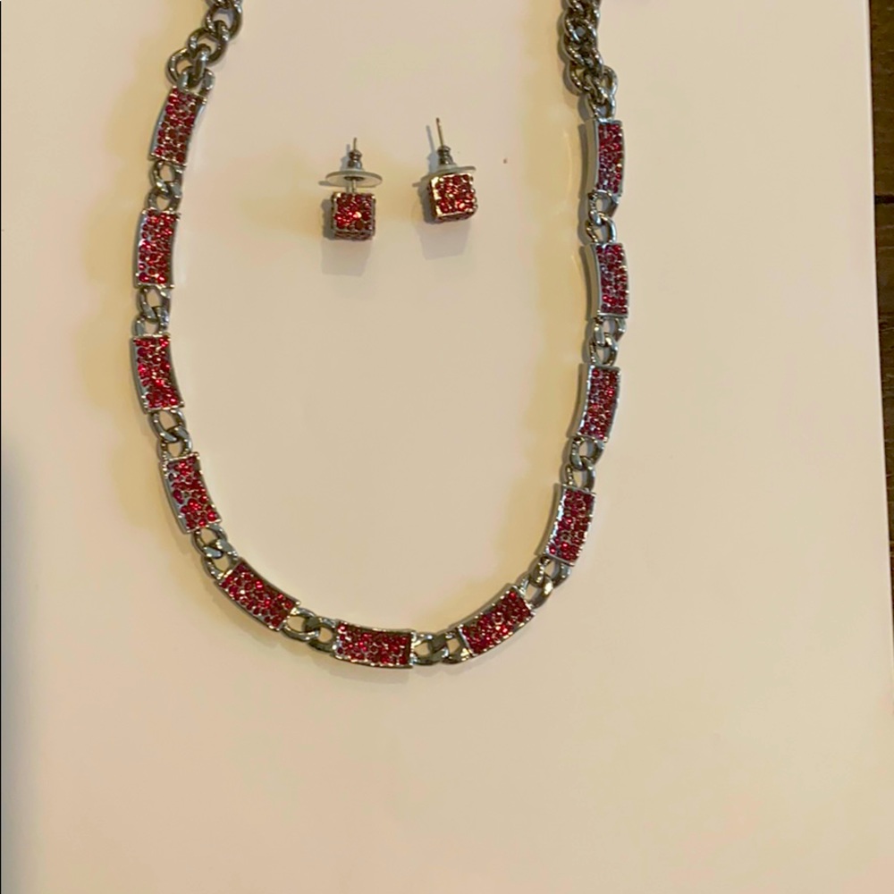 Necklace and earrings by St John